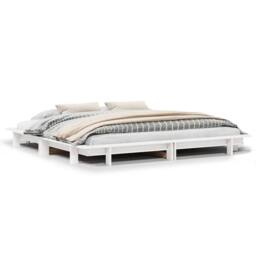 Berkfield Home Bed Frame without Mattress White 180x200 cm Super King Solid Wood Pine - thumbnail 2