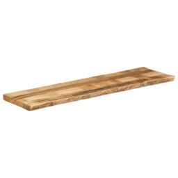 Berkfield Home Table Top Live Edge 160x40x2.5 cm Solid Wood Rough Mango in Brown - thumbnail 2