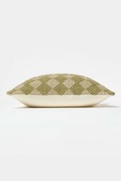 Homescapes Lima Handwoven Textured Green Cushion - Size: 45 cm x 45 cm - thumbnail 4