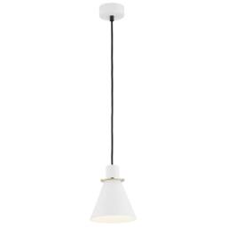 Netlighting Beverly Dome Pendant Ceiling Light White Structure Brass Elements - thumbnail 1