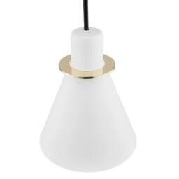 Netlighting Beverly Dome Pendant Ceiling Light White Structure Brass Elements - thumbnail 4