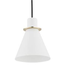 Netlighting Beverly Dome Pendant Ceiling Light White Structure Brass Elements - thumbnail 3