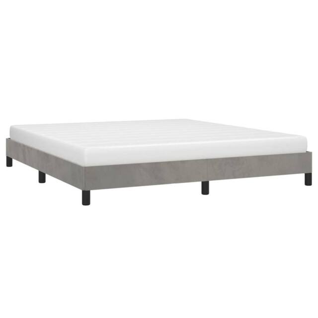 Berkfield Home Dense Bed Frame Light Grey 180x200 cm Super King Velvet - image 1