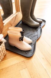 Nicoman Heavy Duty Rubber Boot Tray 75 x 40cm in Black - Size: 38 cm x 75 cm - thumbnail 2