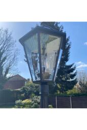 CGC Lighting 'London' 2.3 Metre Extra Tall Black Victorian Style LED Solar Post Light - thumbnail 4