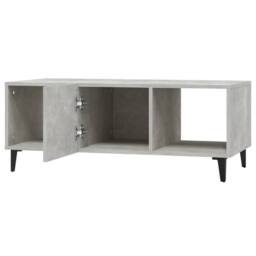 Berkfield Home Sturdy Coffee Table Concrete Grey 102x50x40 cm Engineered Wood - Size: 102 x 50 x 40 cm - thumbnail 6