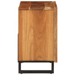Berkfield Home Bathroom Sink Cabinet 62x34x58 cm Solid Wood Acacia in Brown - Size: 62 x 34 x 58 cm - thumbnail 4