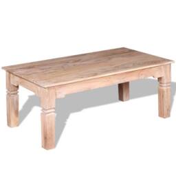 Berkfield Home Coffee Table Acacia Wood 110x60x45 cm in Light Beige - Size: 110 x 60 x 45 cm - thumbnail 1
