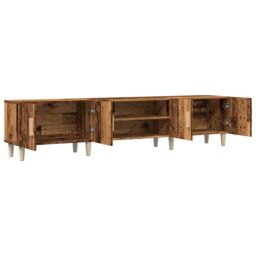 Berkfield Home TV Cabinet Old Wood 180x31.5x40 cm Engineered Wood in Brown - thumbnail 5