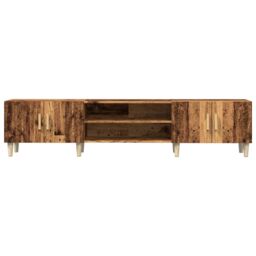 Berkfield Home TV Cabinet Old Wood 180x31.5x40 cm Engineered Wood in Brown - thumbnail 4