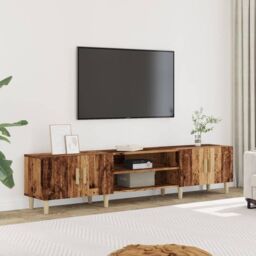 Berkfield Home TV Cabinet Old Wood 180x31.5x40 cm Engineered Wood in Brown - thumbnail 1