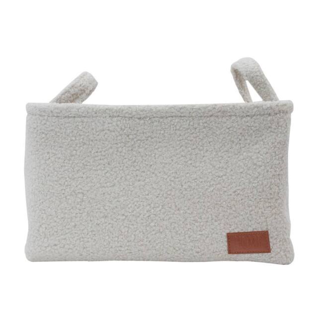 JVL Shiro Rectangular Storage Baskets with Handles in White - image 1