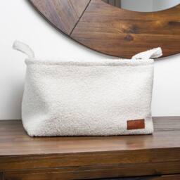 JVL Shiro Rectangular Storage Baskets with Handles in White - thumbnail 5