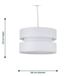 Kelvenix 26cm Fabric Pendant Easyfit Shade Living Bedroom Home Lightshades in Grey - thumbnail 5
