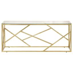 Berkfield Home Modern Coffee Table Gold Stainless Steel & Tempered Glass