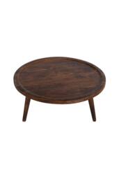 IH Design Dark Mango Wood Round Coffee Table Bathwick in Brown - thumbnail 3