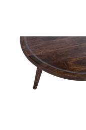 IH Design Dark Mango Wood Round Coffee Table Bathwick in Brown - thumbnail 5
