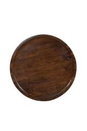 IH Design Dark Mango Wood Round Coffee Table Bathwick in Brown - thumbnail 4