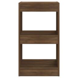 Berkfield Home Book Cabinet/Room Divider Brown Oak 40x30x72 cm - Size: 40 x 30 x 72 cm - thumbnail 3
