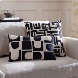 HOEM Hallam Abstract Embroidered 100% Cotton Cushion - Size: 30 cm x 50 cm - thumbnail 6