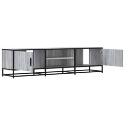 Berkfield Home TV Cabinet Grey Sonoma 160x35x41 cm Engineered Wood & Metal - Size: 160 x 35 x 41 cm - thumbnail 7