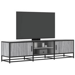 Berkfield Home TV Cabinet Grey Sonoma 160x35x41 cm Engineered Wood & Metal - Size: 160 x 35 x 41 cm - thumbnail 2