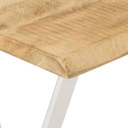 Berkfield Home Console Table with Live Edge 105x33x76 cm Solid Wood Mango in Brown - Size: 105 x 33 x 76 cm - thumbnail 6