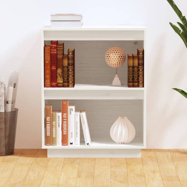 Berkfield Home Beautiful Console Cabinet White 60x34x75 cm Solid Wood Pine - Size: 60 x 34 x 75 cm - image 1