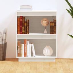 Berkfield Home Beautiful Console Cabinet White 60x34x75 cm Solid Wood Pine - Size: 60 x 34 x 75 cm