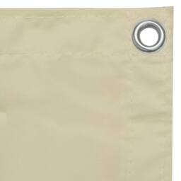 Berkfield Home Modern Balcony Screen Cream 120x400 cm Oxford Fabric - thumbnail 1