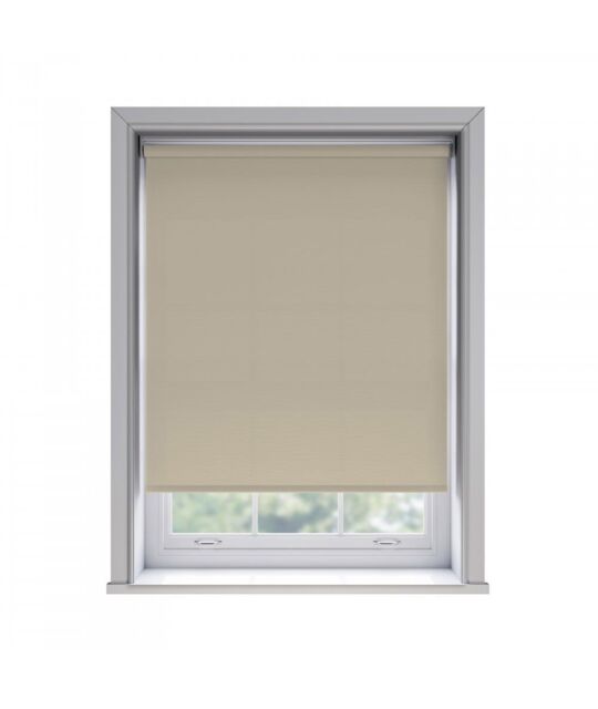 New Edge Blinds No Drill Taupe Thermal Blackout Roller Blind 170cm Drop - Size: 155 cm width x 165 cm drop - image 1