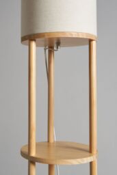 BHS Lighting Shelby Floor Lamp with Shelves in Brown - thumbnail 3