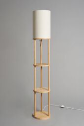 BHS Lighting Shelby Floor Lamp with Shelves in Brown - thumbnail 2
