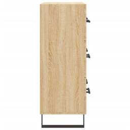 Berkfield Home Sideboard Sonoma Oak 69.5x34x90 cm Engineered Wood in Light Oak - thumbnail 7