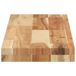 Berkfield Home Floating Shelf 80x20x4 cm Oil Finished Solid Wood Acacia in Brown - Size: 80 x 20 x 4 cm - thumbnail 5