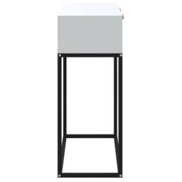 Berkfield Home Console Table White 80x30x75 cm Engineered Wood & Iron - Size: 80 x 30 x 75 cm - thumbnail 6