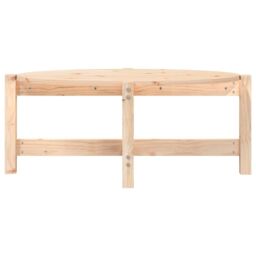 Berkfield Home Coffee Table 87x48x35 cm Solid Wood Pine in Brown - Size: 87 x 48 x 35 cm - thumbnail 5