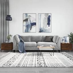 Berkfield Home Coffee Tables 2 pcs Brown Oak 50x50x40 cm Engineered Wood - Size: 50 x 50 x 40 cm - thumbnail 2