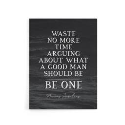 "Artery8 Slate Quote Marcus Aurelius Good Man Be One Canvas Wall Art Print in Grey - Size: W18"" x H24""" - thumbnail 1