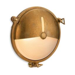 Netlighting Nautic Bulkhead Brass with Frosted Glass IP64 in Bronze
