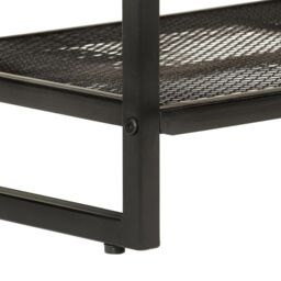 Berkfield Home Shoe Bench 110x35x45 cm Solid Wood Acacia & Iron in Brown - Size: 110 x 35 x 45 cm - thumbnail 6