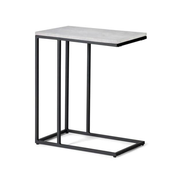 Cheshire Harstad Drinks Table in Concrete & Black in Light Grey - image 1