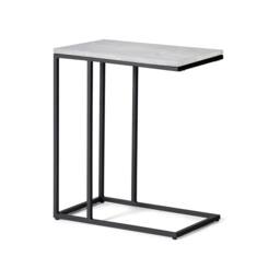 Cheshire Harstad Drinks Table in Concrete & Black in Light Grey - thumbnail 1