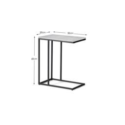 Cheshire Harstad Drinks Table in Concrete & Black in Light Grey - thumbnail 3