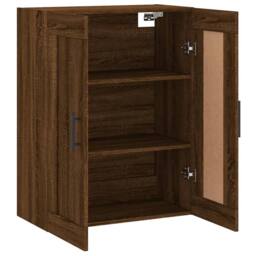 Berkfield Home Wall Mounted Cabinet Brown Oak 69.5x34x90 cm Engineered Wood - thumbnail 7