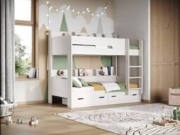 Flair Eddie Storage Bunk Bed in White - Size: Single - thumbnail 5