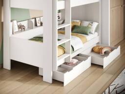Flair Eddie Storage Bunk Bed in White - Size: Single - thumbnail 4