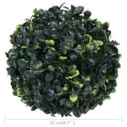 Berkfield Home Artificial Boxwood Balls 2 pcs 22 cm in Green - thumbnail 4
