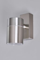 BHS Lighting Jared Steel Outdoor Wall Light in Silver - thumbnail 2