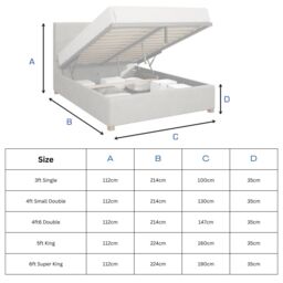 Aspire Garland Upholstered Ottoman Storage Bed, Eire Linen Fabric in Off-White - Size: Super King - thumbnail 3